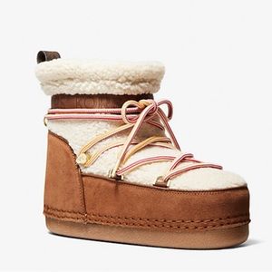 Micheal Kors Zelda Sherpa and Faux Suede Boots.